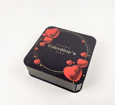 Коробочка квадратна "Happy Valentine`s day " серця