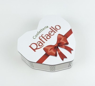 Коробка серце біла "Raffaello" маленька