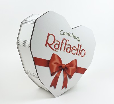 Коробка серце біла "Raffaello" велика
