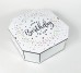 Коробка восьмикутна,біла "Happy Birthday to You"5 Коробка восьмикутна,біла "Happy Birthday to You"5