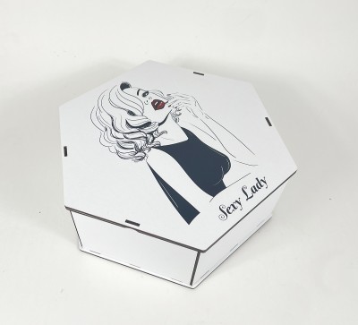 Коробка шестикутна "Sexy Lady"Red Lips Коробка шестикутна "Sexy Lady"Red Lips