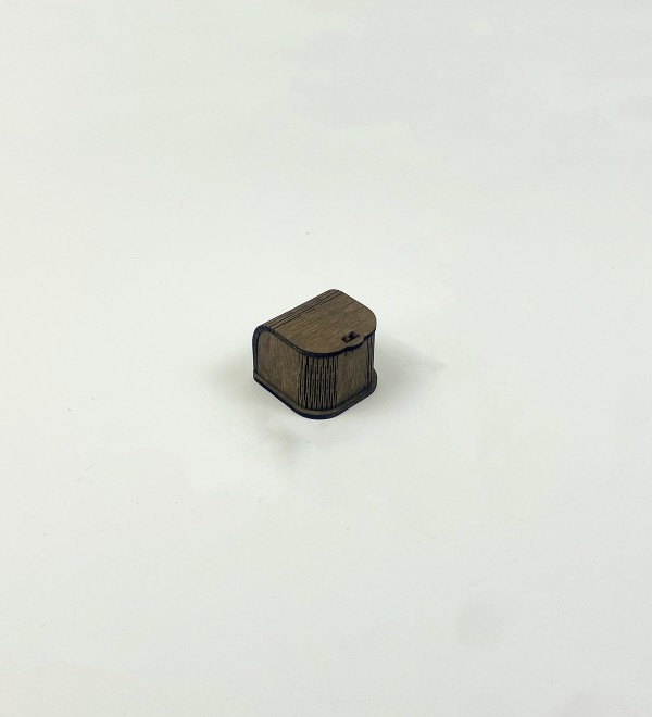 Коробочка з фанери,овальна 4,5х4,5х4см 