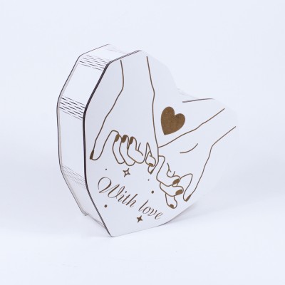 Коробка серце "With love" з гравіюванням