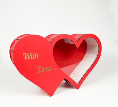 Коробка два серця "With Love"з гравіюванням