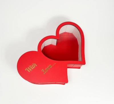 Коробка два серця "With Love"з гравіюванням