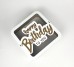 Коробка квадратна з прозорою кришкою та гравіюванням "Happy Birthday to you"
